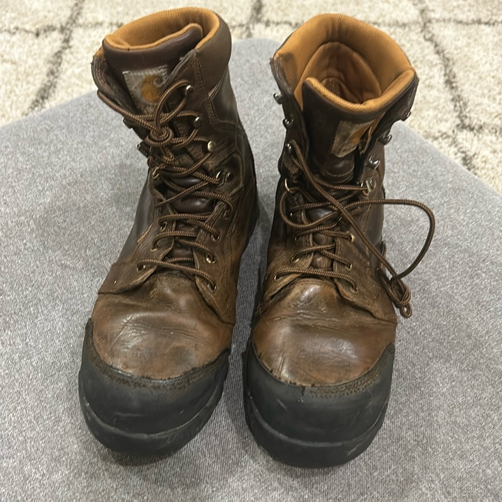 Carhartt Men's 8" Insulated Waterproof Safety Toe Leather Boot, Brown, 11